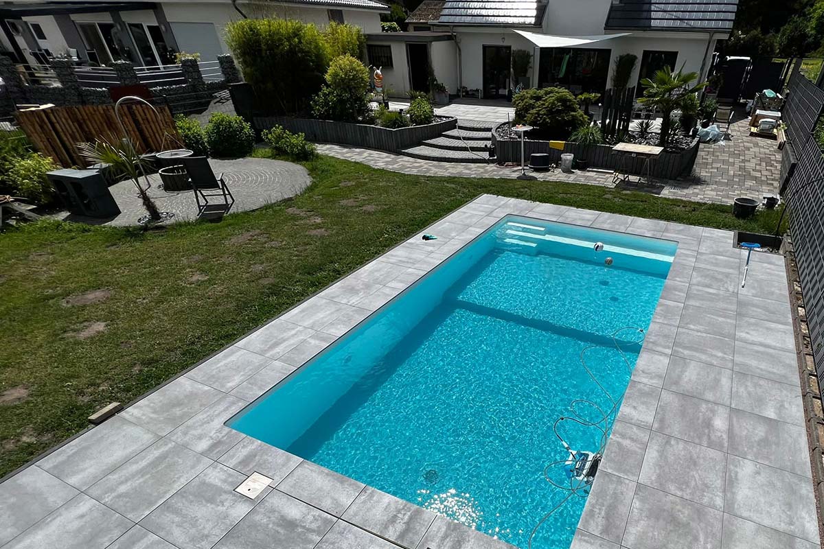 Styropool mit Treppe